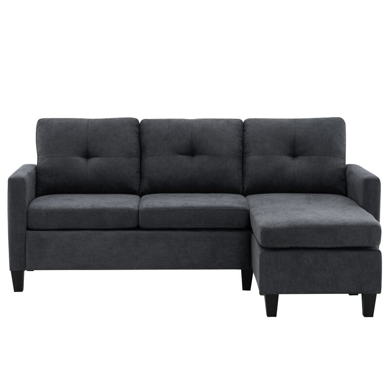 Almendarez 77′′ Wide Reversible Modular Sofa & Chaise With Ottoman