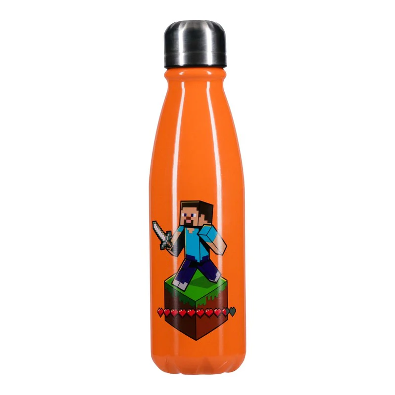 Minecraft Aluminium Drikkedunk 600 ml – Orange