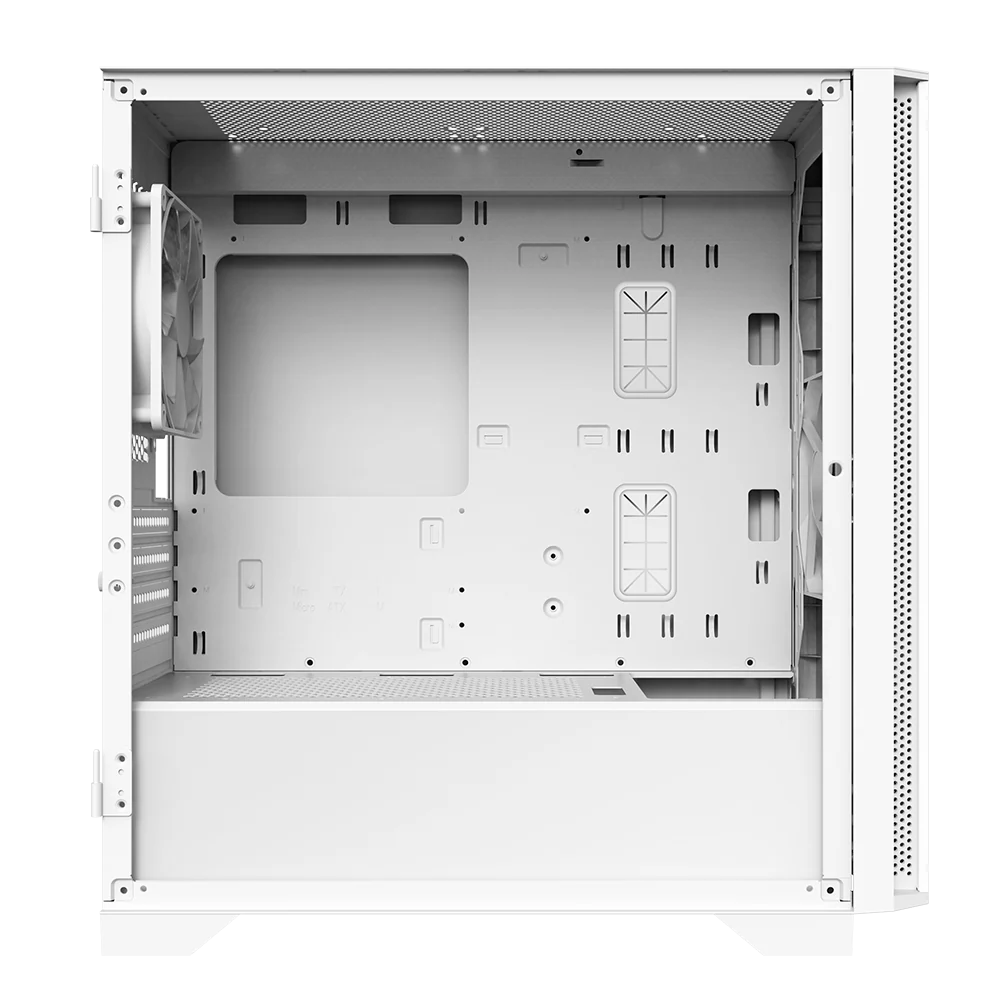 Montech Air 100 ARGB Weiß – Micro ATX. gehärtetes Glas. 4x ARGB-Lüfter im Lieferumfang enthalten