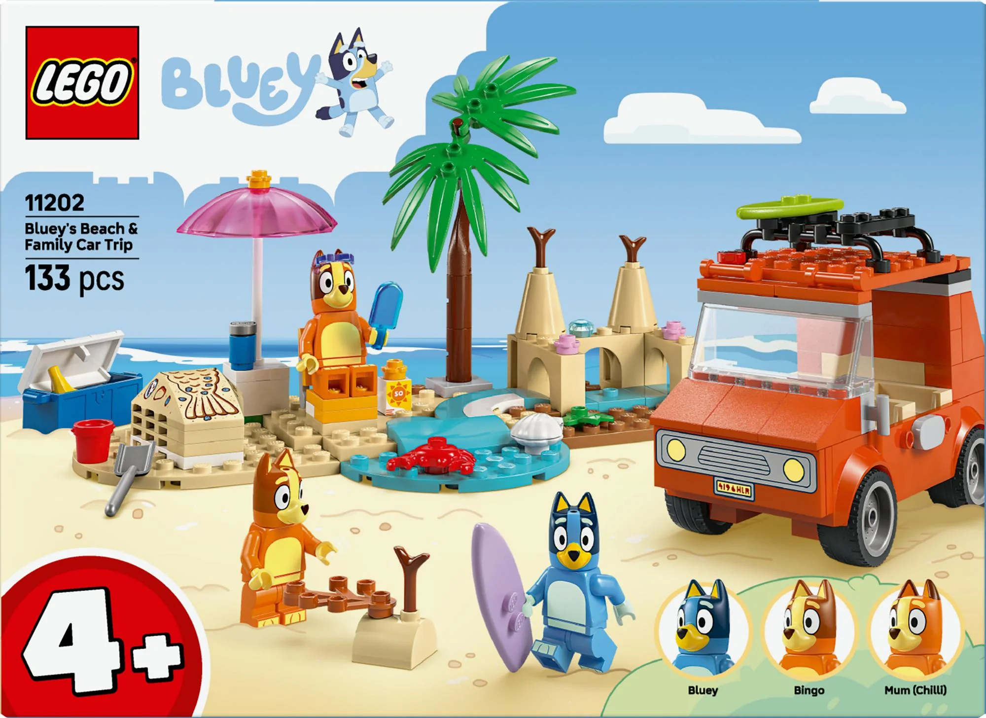 LEGO Bluey – Bluey's Strand- og Familiebiltur