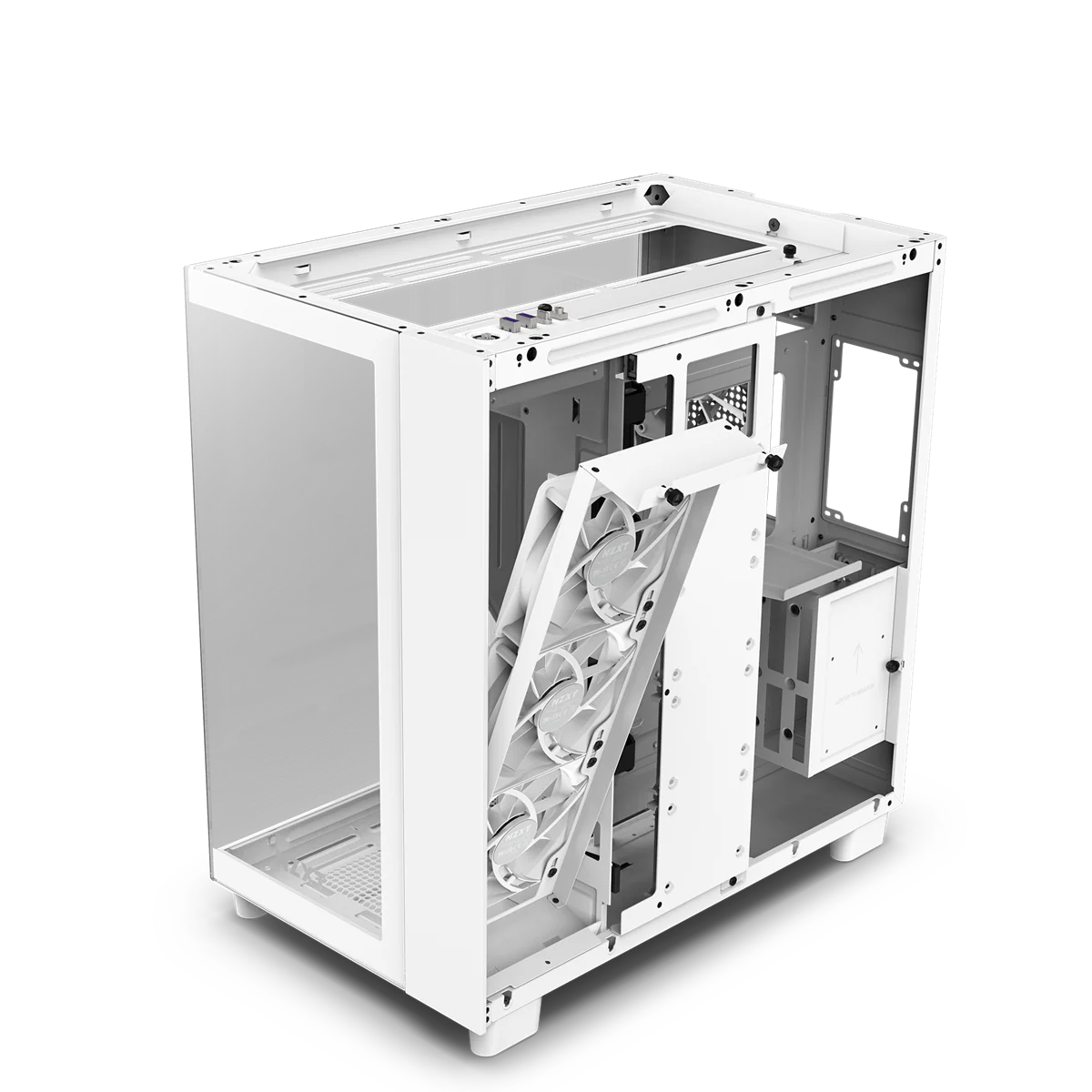 NZXT H9 Flow Weißes Zweikammer-Mid-Tower-Gehäuse