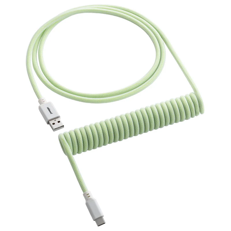 CableMod Classic Spiral-Tastaturkabel USB-C auf USB Typ A. Lime Sorbet – 150 cm