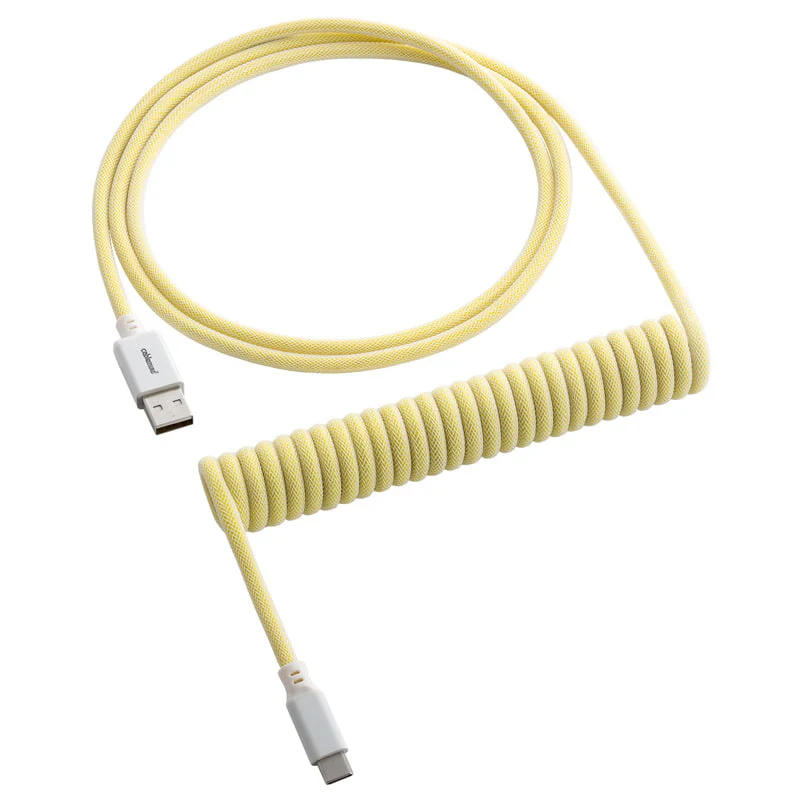 CableMod Classic Spiral-Tastaturkabel USB-C auf USB Typ A. Zitroneneis – 150 cm