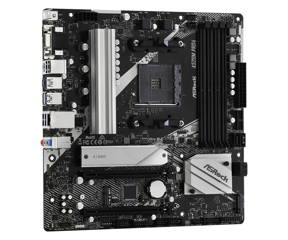 ASRock A520M Pro4 Micro-ATX  AM4 AMD A520