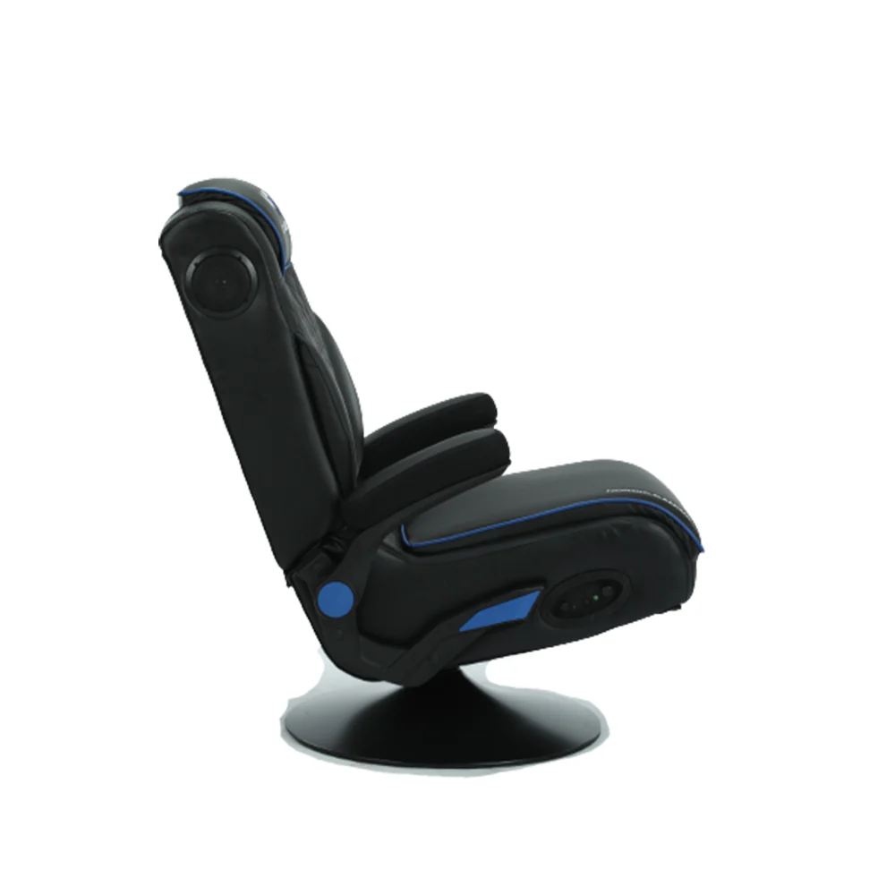 Nordic Gaming Cinema Chair Blau Schwarz Gamer Stuhl – PU-Leder – integriertes Musiksystem