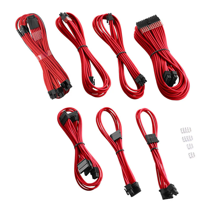 CableMod C-Series Pro ModMesh 12VHPWR Kabelset für Corsair RM. RMi. RMx (Black Label) – rot