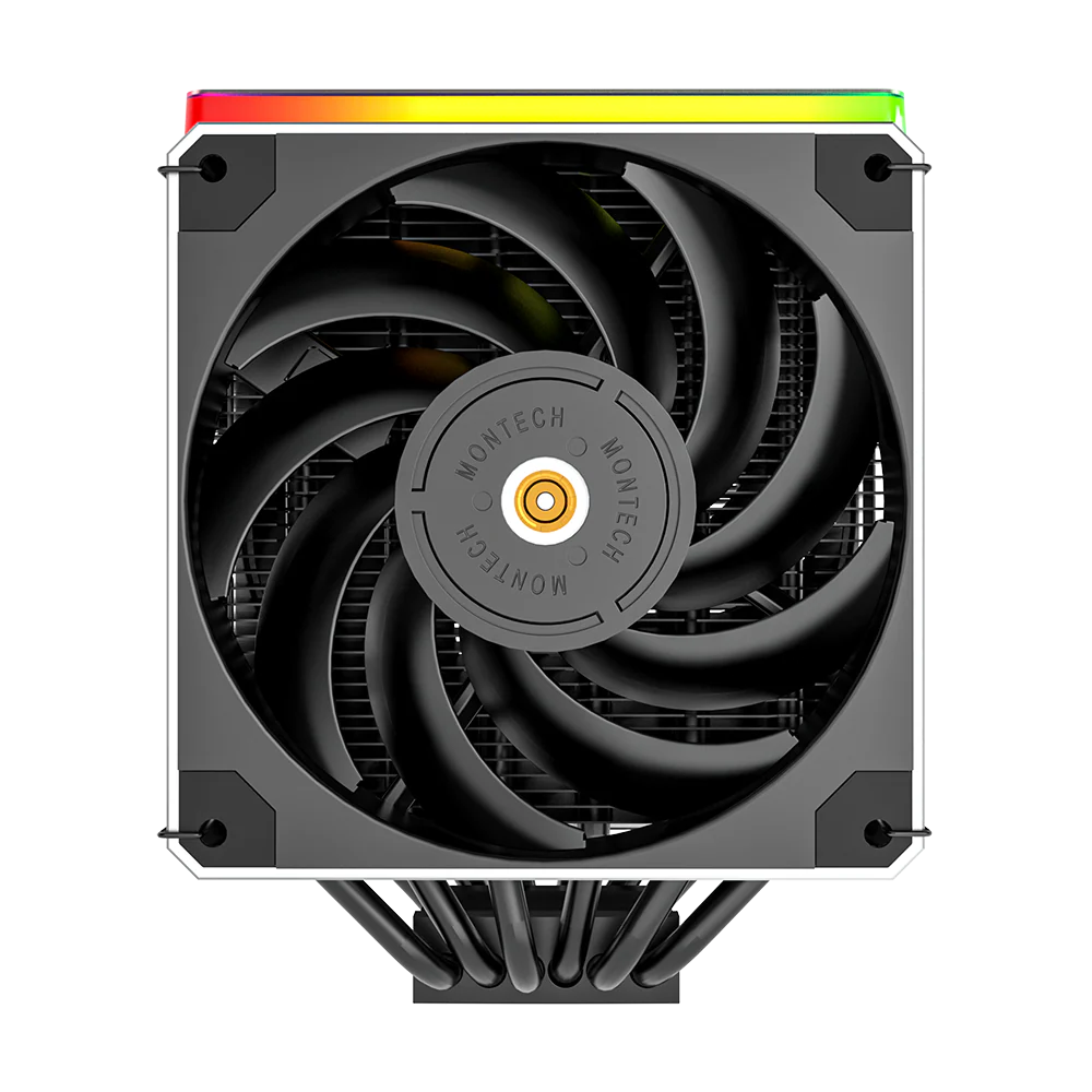 Montech Metal DT24 Premium – CPU-Kühler. obere ARGB-Abdeckung. 2x 120-mm-PWM-Lüfter. LGA1700 + AM5-Unterstützung. 270 W TDP