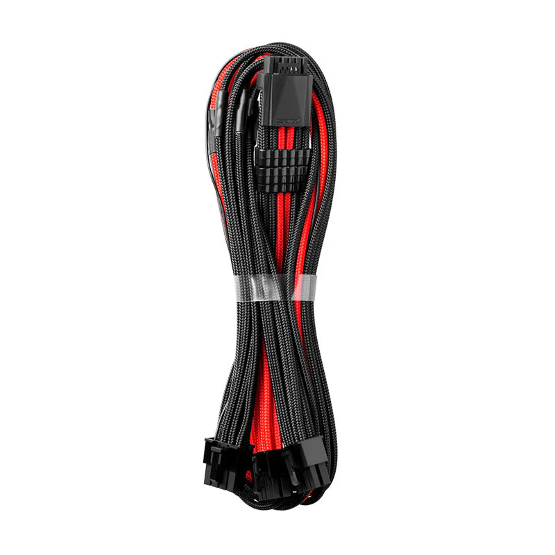 CableMod RT-Series Pro ModMesh 12VHPWR auf 3x PCI-e Kabel für ASUS/Seasonic – 60 cm. schwarz/rot